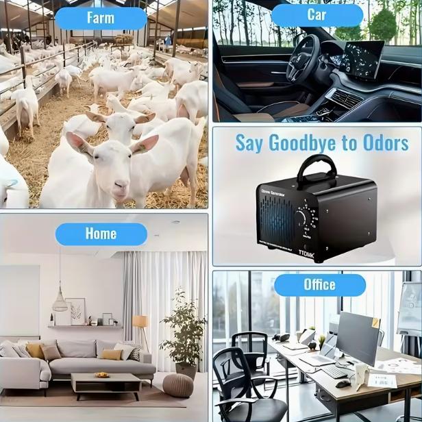 36000mg/h Ozone Generator, Commercial Ozone Machine Odor Removal, High Capacity O3 Ionizer Air Purifier Deodorizer, for Home/Bedroom, Smoke, Pet, And Paint Odor Removal, Timer Function