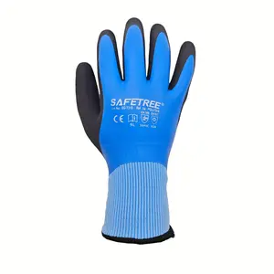 [SAFETREE Cold Weather Gloves] SAFETREE Waterproof, Cut-Resistant Cold Weather Work Gloves | Durable, Abrasion-Resistant Safety Gloves for Winter Cycling & Underground Work, Blue & Black Options