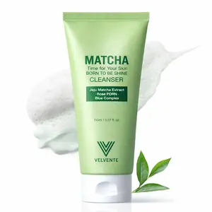 [mothersdaygift]Velvente Matcha & Rose PDRN Gentle Foam Cleanser | Low pH Face Wash for Pore Refining, Hydration & Redness Relief | Soothing Daily Cleanser for Acne-Prone & Sensitive Skin | Korean Skincare | 5.07 fl oz Summervibes