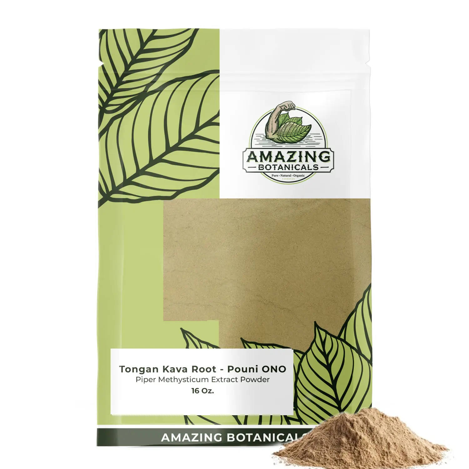 Amazing Botanicals Tongan Pouni Ono Kava Root Supplement - 100% Noble, Chemical-Free, Preservative-Free, Finely Ground Natural Powder, 1000g/1kg Tea Alternative, Smooth Relaxation Aid, No Artificial Flavors, for Evening Wind-Down Rituals