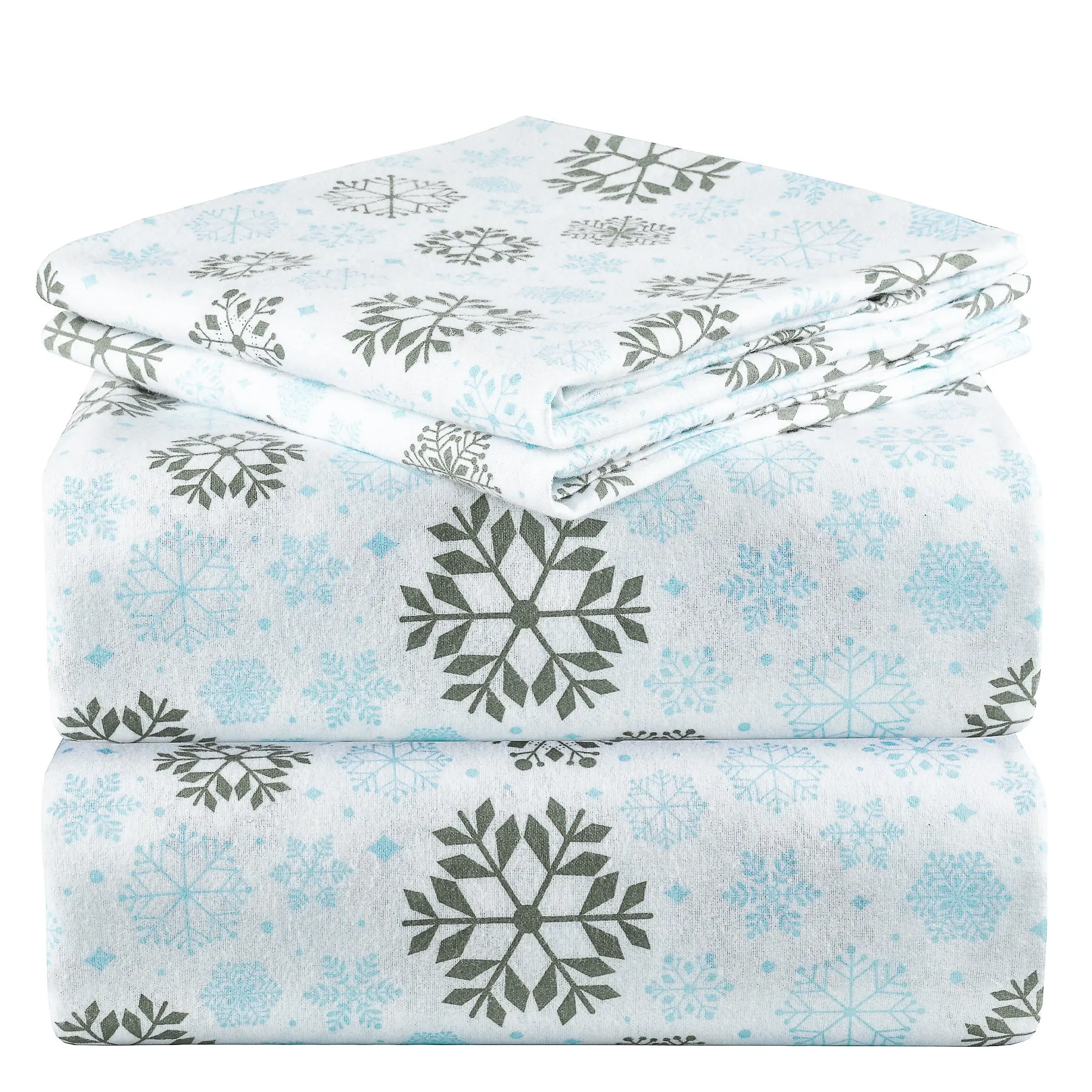 Mellanni Queen 4-Piece Lightweight Flannel Sheet Set