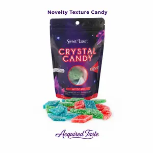 Sweet Luxe Mystic Mix Crystal Candy – Novelty Candy Experience (4 oz) | Strawberry, Mint & Cotton Candy Flavors | Crunchy Bite + Jelly Center | Gemstone Candy | Gluten-Free & Vegan