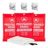 Prepared Hero Set of 3 Fire Blanket with 3 Hooks
