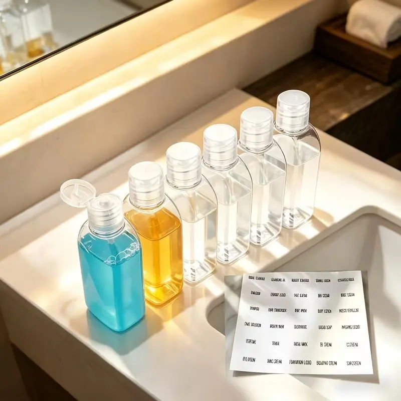 6pcs， Refillable Plastic Travel Bottles, 3.4 Oz - Leakproof Cosmetic Containers, Empty Cosmetic Bottles, for Fragrance Free, Toiletries Storage Bottle, Body Wash, Bottles, Skin Care Cosmetics, Durable Plastic Material