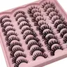 4 Styles Fluffy False Eyelashes, Fake Eyelashes, 20 Pairs Black Natural Curl Eyelashes for Lashes Extensions, False Eyelashes for Women and Girls Eye Makeup Enhancement, Cosmetic False Lashes, Eyelash Extensions Set
