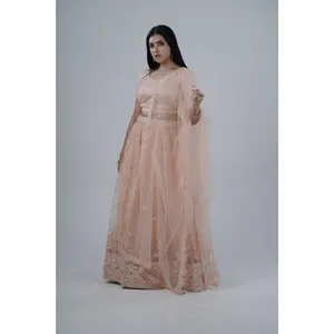 Elegant Soft Net Lehenga With Premium Beadwork & Sequins Embellishments