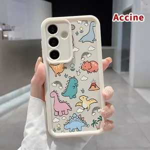 Phone case Compatible with Galaxy S23 Ultra S24 Plus S25 S22+ Dinosaur Park Shockproof Silicone TPU Bumper Drop Protection Soft Cover