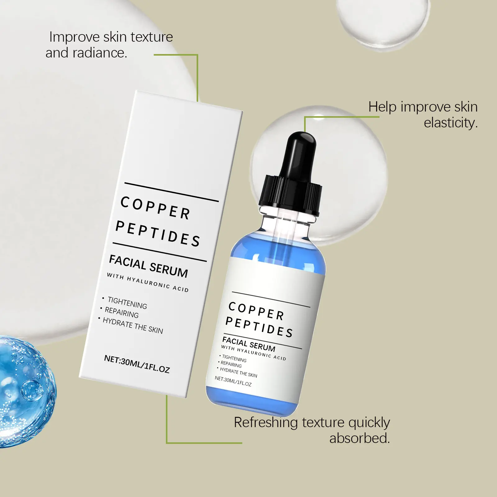 GHK-Cu Peptides Serum, Copper Peptides Serum for Face - Tightening, Repairing, Collagen Boosting - with Hyaluronic Acid - Fragrance-Free - TikTok Shop GHK-Cu Peptides Serum, Copper Peptides Serum for Face - Tightening, Repairing, Collagen Boosting - with Hyaluronic Acid - Fragrance-Free - TikTok Shop