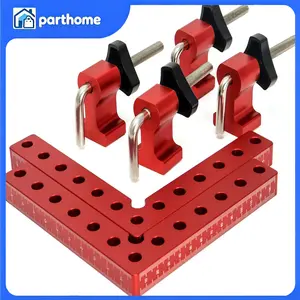 90-Degree Positioning Right Angle Clamp, Aluminum Alloy L-Type Woodworking Carpenter Tool, Heavy Duty Hardware for Picture Frames, Cabinets