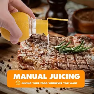 Manual Lemon and Citrus Juicer, No Power Needed, Compact Portable Design, Easy to Clean, Efficient Juice Extraction, Kitchen Essential