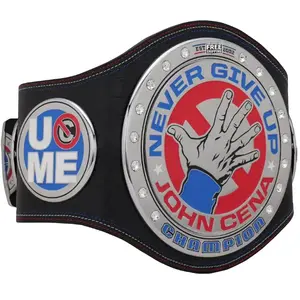 John Cena Belt Adult Championship Title Belt Replica - 2mm Leather Straps  - Fan Gift World Wrestling