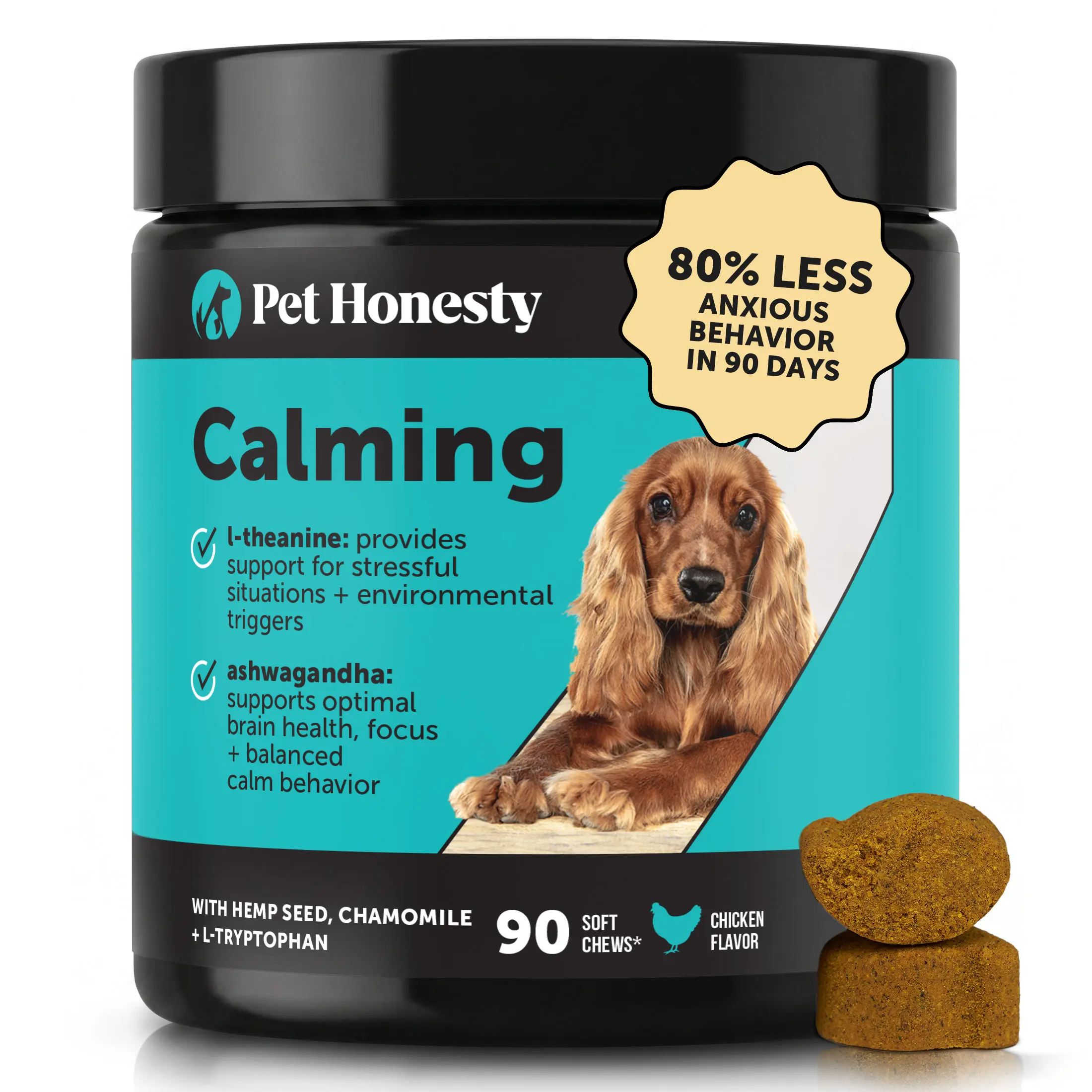 Pet Honesty Hemp Calming Chews for Dogs (Chicken Flavor) Pet Honesty Hemp Calming Chews for Dogs (Chicken Flavor)
