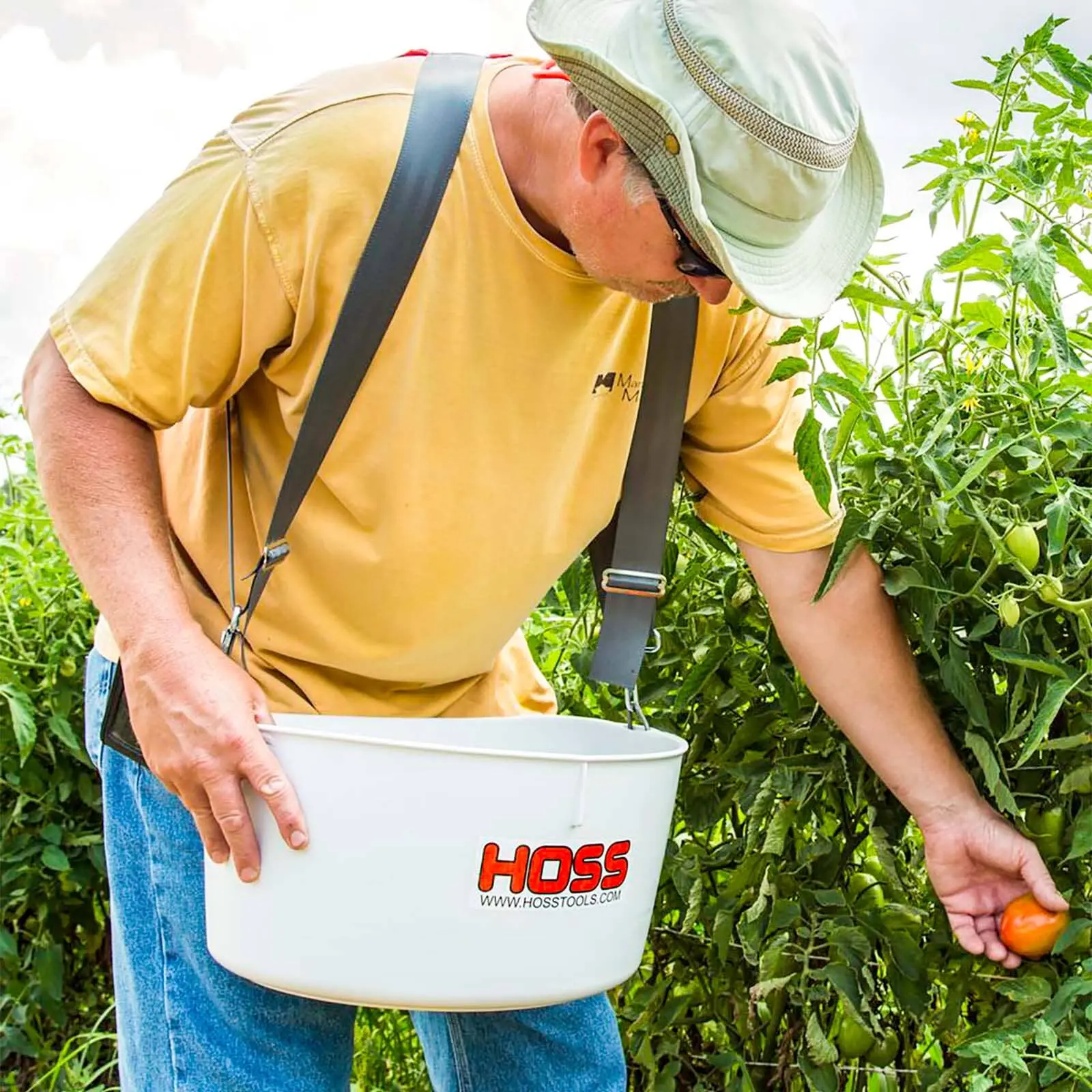 Over-the-Shoulder Fruit Harvesting Bucket, Garden Tool Accessory for Efficient Fruit, Vegetable Collecting and Harvesting Tasks, Collect