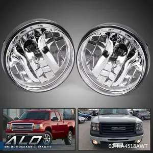 Fit For 07-13 GMC Sierra 1500 2500 3500 HD Clear Front Bumper Fog Lights Lamps