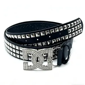 Rhinestones Belt, Studded Leather Belt Diamond Waist Belt,  Fashion Belt for Party, Birthday Gift, Accessories for Men & Women