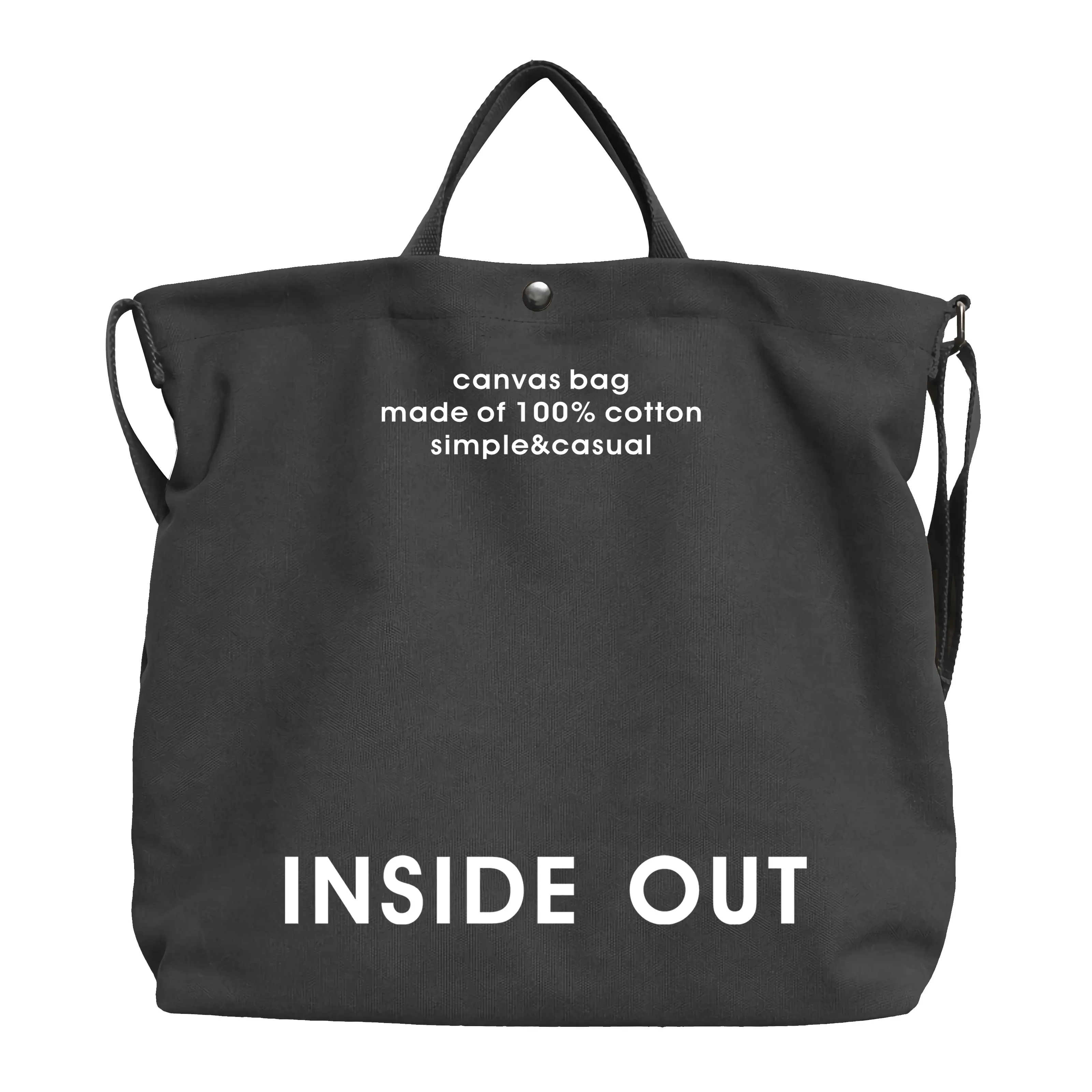 RIVERICH Inside Out Print Canvas Tote Bag for Men & Women - 3-in-1 Adjustable Crossbody/Shoulder/Handbag with Multiple Color Options, Versatile Unisex Everyday Purse Durable Cotton Canvas Perfect for work, travel, coffee runs, or casual