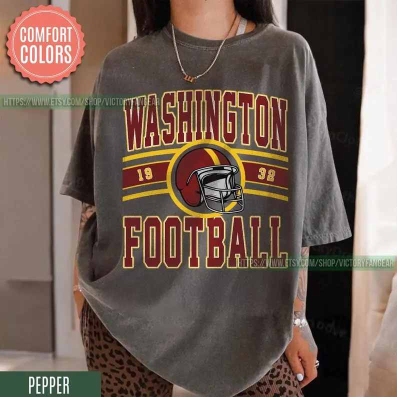 Washington Football Vintage Style Comfort Colors T-Shirt, Washington T-shirt, Commander T-shirt, Washington Fan Gift, Commander Fans FGL27
