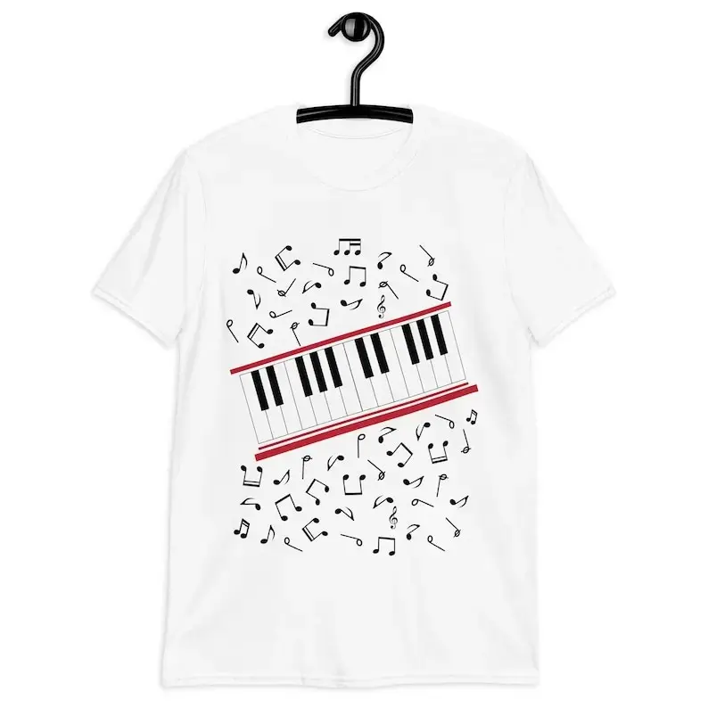T-Shirt,Unisex shirt, Beat It Keyboard T Shirt Piano & Music Notes