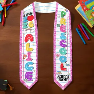 Personalized Kid Name Graduation Stole, Custom Preschool Graduation Stole, Toddler Sash, Graduation Kid Gifts, Class Of 2026 Stole for Kid