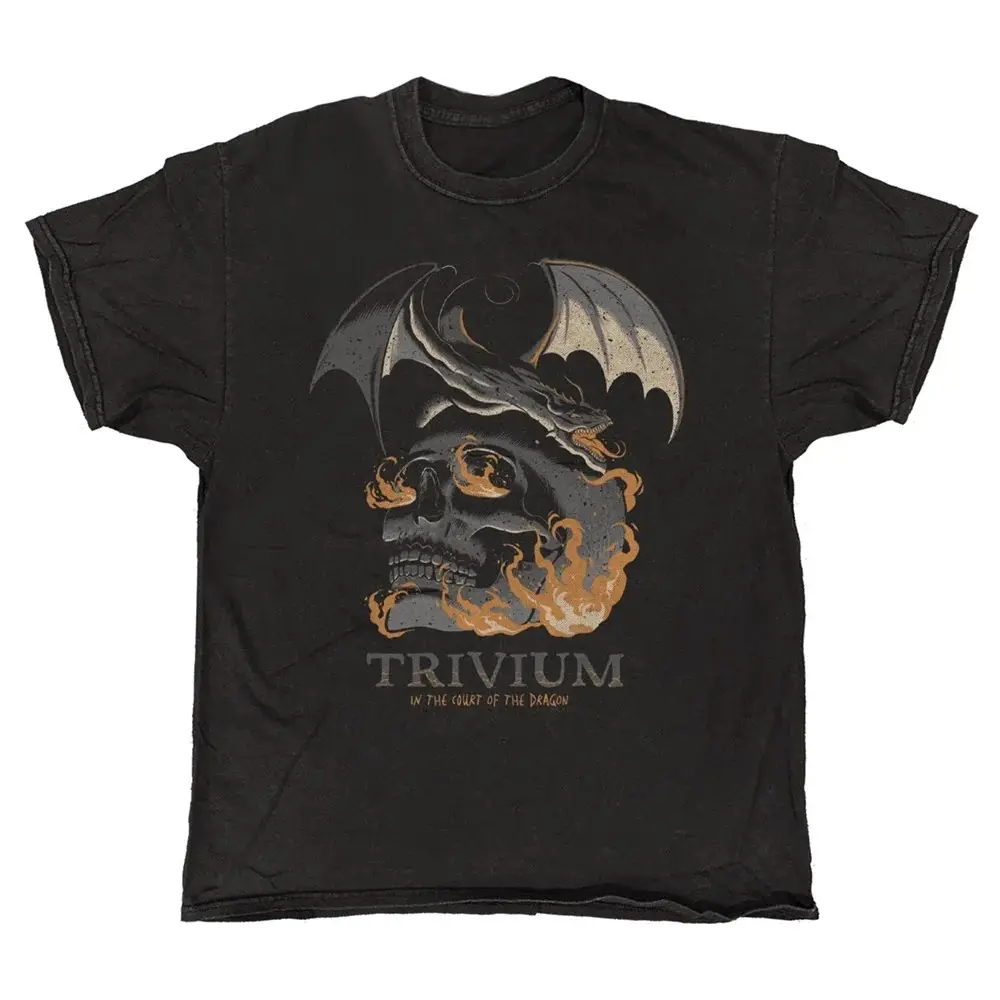 Trivium - Court of the Dragon - Black Garment-dyed T-shirt