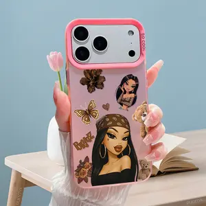Cute Bratz Girls Pattern Phone Case For iPhone 17 16 Pro Max 16e 15 Plus 14 13 12 11 Shockproof Drop Protective Durable PC Smartphone Cover Cellphone Casing Cover