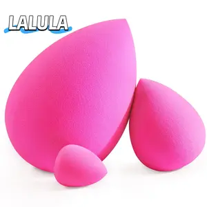 【LALULA】 Human Hair Wig Tool Beauty Sponges Blender in Rose Pink for Powder, Cream and Liquid Blending
