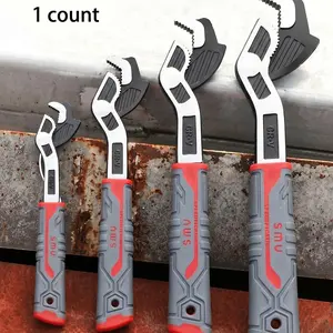 Multi-Function Pipe Wrench Set, Adjustable Ratchet Manual Tool, 6/8/10/12 Inch Self-Locking Flexible Quick Open Plumbing Solution