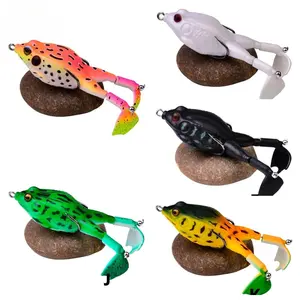 3pcs,Topwater Frog Fishing Lures,Lifelike Artificial Bait with Rotating Legs & Sharp Hooks,Bass Lures for Freshwater Fishing Tackle