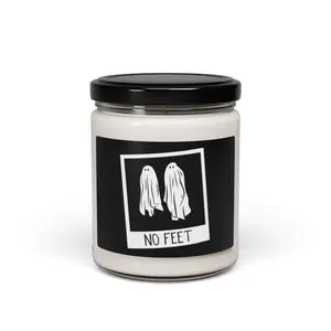 No Feet Ghost Photograph Scented Soy Jar Candle, 9oz