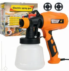 550W Electric Paint Sprayer 900ml High Capacity Portable Latex Paint Spray Gun for Walls Furniture Cabinets Fence Garden DIY Home Renovation Tool US Standard