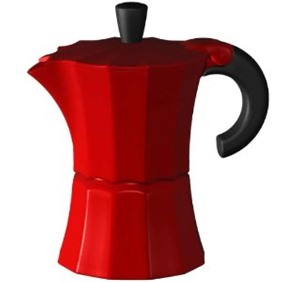 212 MAIN Gnali & Zani Morosina Express Stovetop Type Espresso Maker - Red, 1 Cup Size, Aluminum Heavy-Wall, Espresso Brew, Pressure Relief (Outdoor Hiking Kitchen Use)