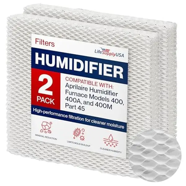 45 Water Panel Humidifier Filter Replacement for Aprilaire Models 400, 400A, 400M Part# 45 Replacement Filter Fits for Aprilaire 400 series by LifeSupplyUSA