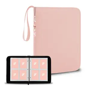 440 Card Capacity PU Leather Binder, 4-Pocket Trading Card Album with 55 Pages, Double-Sided Card Holder for Pokemon, MTG, Sports Cards, Gift for Boys, Girls & Collecto