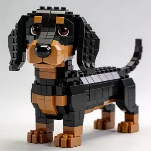 Cute Dog Building Blocks Set, Creative Pet Dog Model Bricks, DIY Assembly Ornament, Collectible Trendy Toy for Dog Lovers, Home Desktop Decor & Gift fathersdaygiftideas