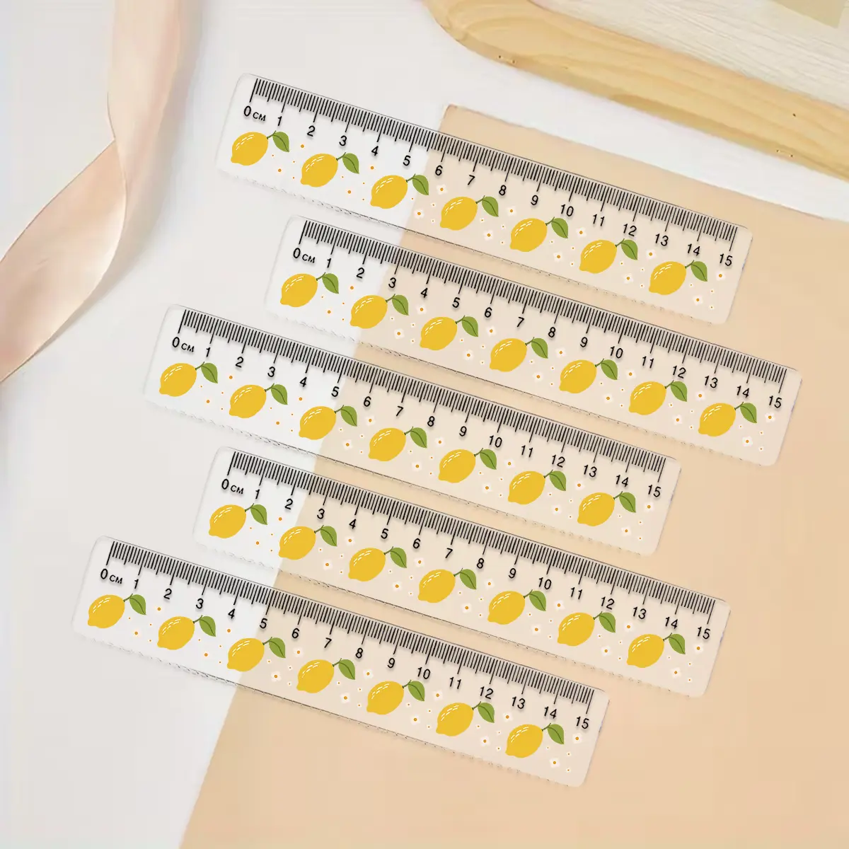 10PCS Plastic Rulers 15cm, Side Features a Serrated Structure, Transparent, Easy to Read Design, Office Supplies, Precision Measuring, Sleek Appearance, Clear Printing