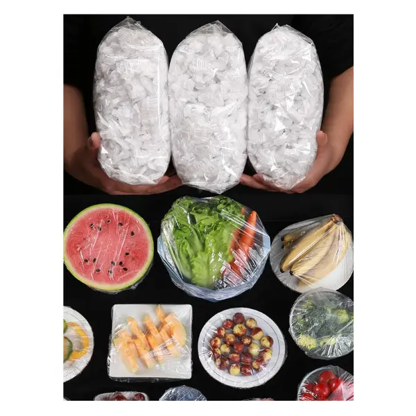 300PCS Elastic Food Covers Fresh Keeping Bags Disposable Stretchable Bowl Covers Universal Kitchen Wrap Seal Bags for Food Storage Bread Proofing and Outdoor Picnics, Adjustable Household Plastic Wrap