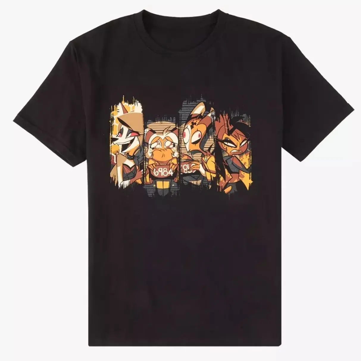 Helluva Boss I.M.P Squad Panel T-Shirt, Adult Animation Streetwear, Hellaverse Fan Gift, Unisex Retro Shirt