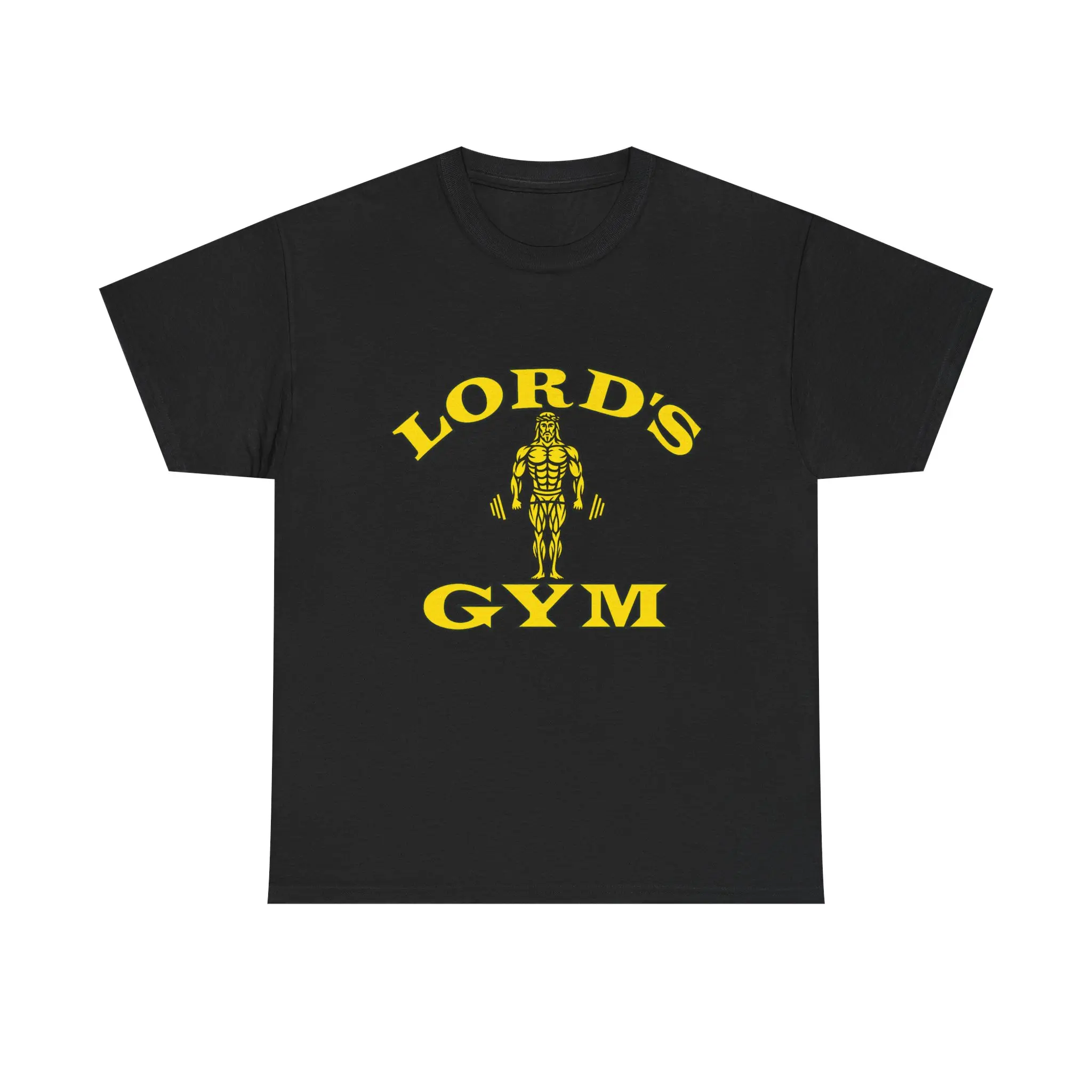 Lord's Gym Heavy Cotton Tee - Unisex Motivational T-Shirt for Workouts & Casual Wear, Faith & Fitness Inspired Design, Premium Comfortable Cotton Blend