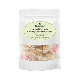 Gudcoix Chicory & Gardenia Herbal Tea Caffeine Free 20 Tea Bags 100g 3.53 Oz Ideal for Daily Consumption Soothing Sip