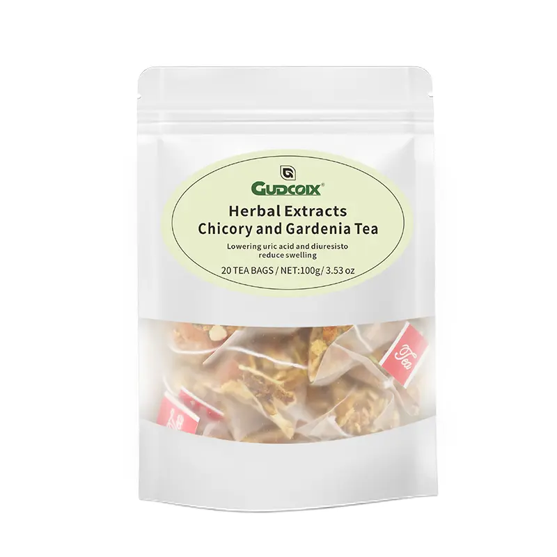 Gudcoix Natural Calm Relaxing Fruit & Herbal Tea - Chicory & Gardenia Beverage, Caffeine-Free, 20 Tea Bags, 100g (3.53 Oz)