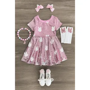 Pink Sequin Bunny Dress