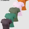 Women's Seamless High-Elastic Comfort Round Neck Flat Shoulder Short Sleeve Yoga Wear, Activewear, Fitness Apparel, Workout Tops, 1-3 Piece T-Shirt for All Seasons Outdoor Running Cycling Hiking Walking Home Gym Training