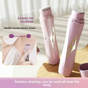 Women's Bikini Trimmer - 2-in-1 Painless Electric Shaver, Cordless Travel Razor, Rechargeable USB Facial Hair Remover, Suitable for Women and Men as Christmas Gift - Painless Shaving, Bikini Area & Underarm Depilation, Compact Design, Portable Clipper, Hi