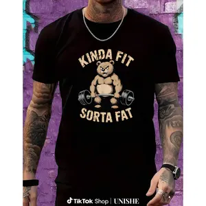 Lightweight Gym Tee – Kinda Fit Sorta Fat Bear Workout Shirt