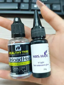 20g V Light Hair Extension Glue + 30ML Remover, Specialized Premium Wig Adhesive, Salon Use, All Seasons, Wig Tools
