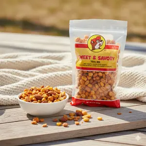 Buc-ee's Sweet & Savory Trail Mix - Crunchy Nut & Corn Snack Mix with Corn Nuggets, Honey-Roasted Sesame Sticks, Roasted Almonds & Premium Nuts for Healthy Snacking - Crispy, Flavor