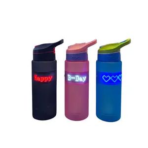 ARCTIC GLOW Customizable LED Water Bottle 27 oz Leakproof Straw Top