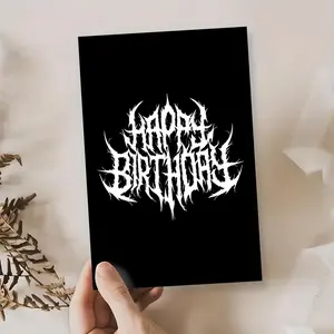 Happy Halloween Birthday Card for Him Her, Spooky Bday Gifts for Women Men, Heavy Metal Halloween Birthday Card for Sister Brother, Unique Funny Halloween Birthday Gift Idea for Friends, Fun Party Cards