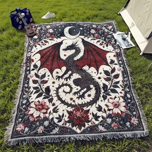 Portable Thickened Outdoor Blanket, Picnic Mat Cover, Camping Mat, Beach Towel, Garden Tent Pad, Warm Throw, Photography Prop