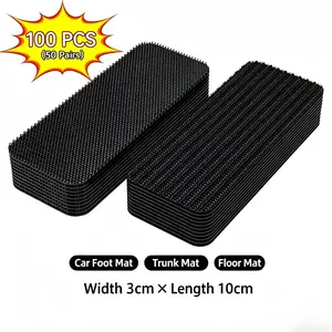 100PCS Heavy Duty Double-Sided Velcro Straps, Reusable Adhesive Fastening Straps, Suitable for Wall Hanging, Picture Frames, Wire Organizer, DIY Home Use Wall Safety Hook Loop Straps